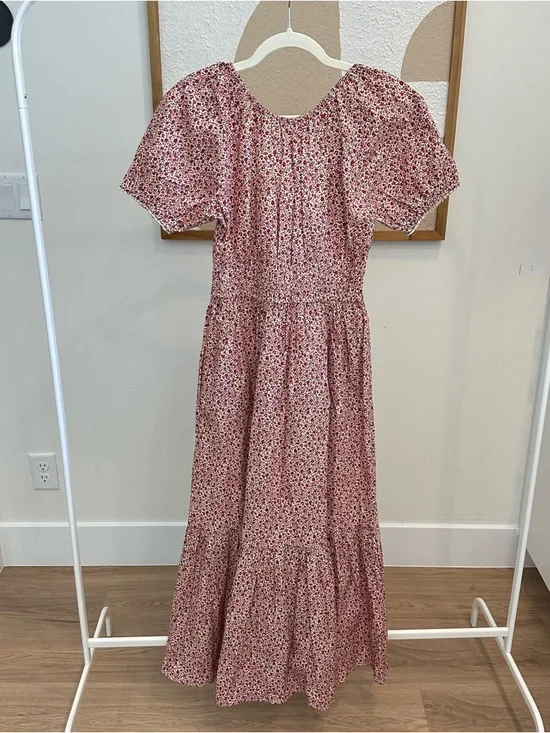 Christy Dawn Pink Floral Puff Sleeve Maxi Dress - Picture 3 of 4